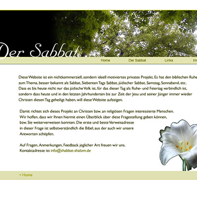 Hier erhalten Sie umfangreiches Studienmaterial zum Thema Sabbat